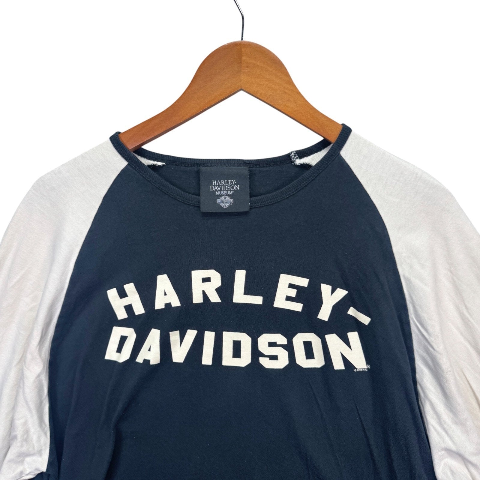 Harley Davidson Motorcycles Hoss 13 Museum Baseball Raglan