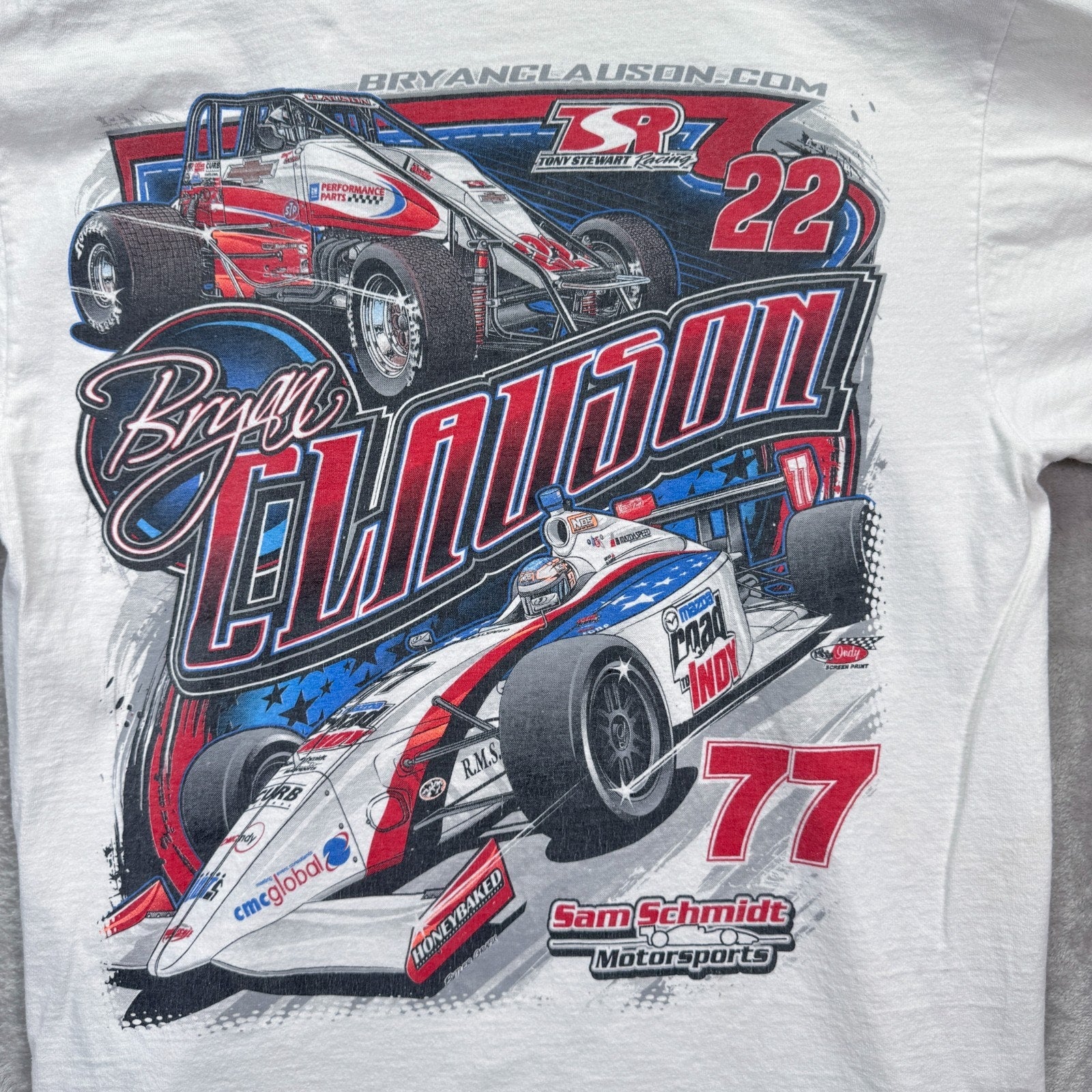 Bryan Clauson #77 #22 Schmidt Motorsports USAC Sprint Car Rare T-Shirt Sz M