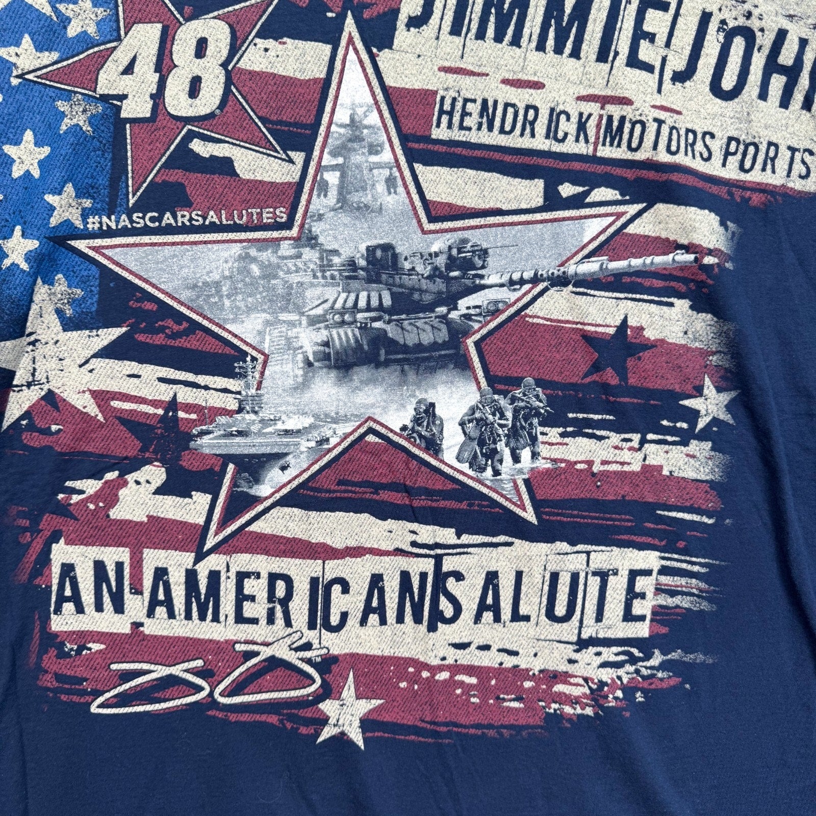 Jimmie Johnson #48 American Salute 2015 Nascar Race Car USA Flag