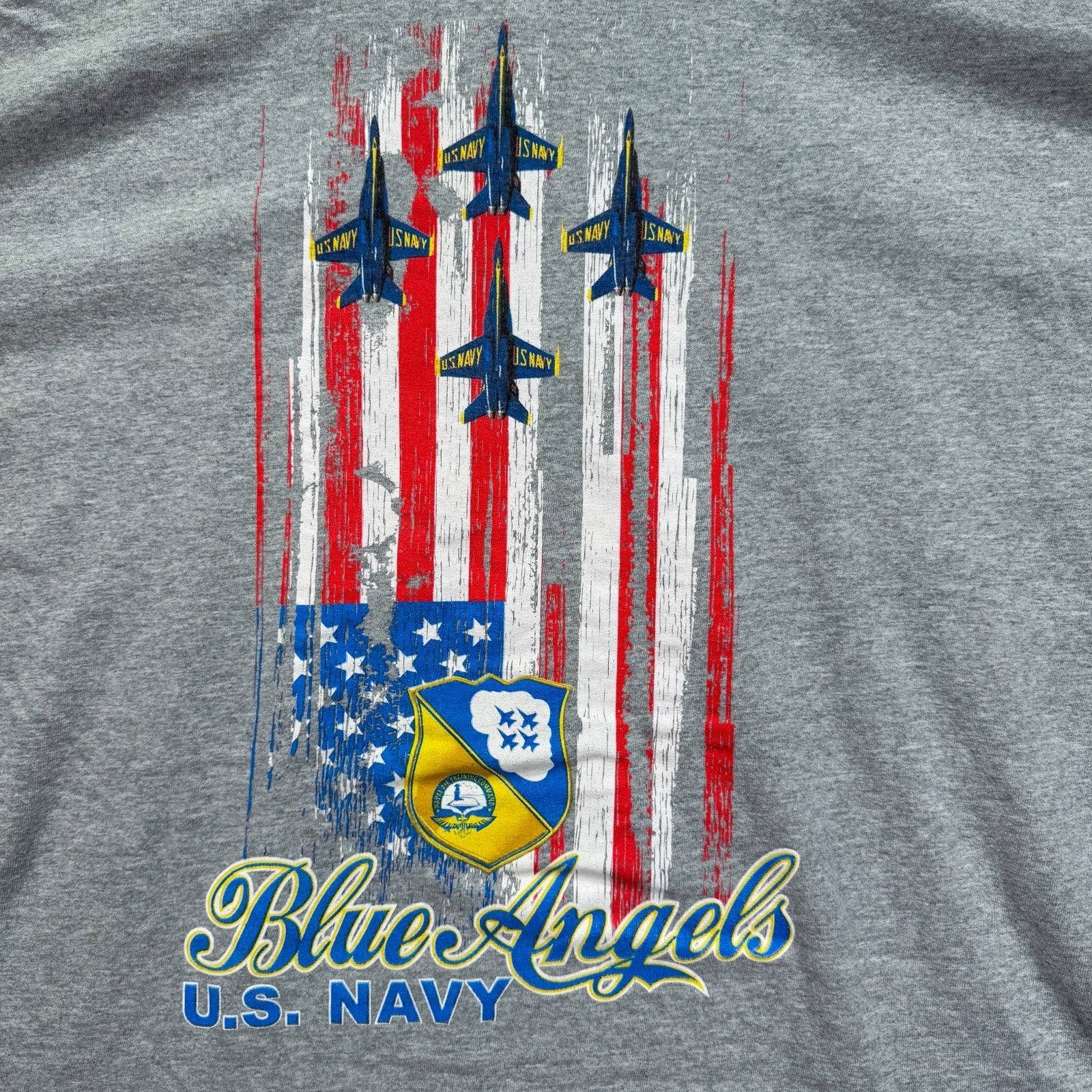 Blue Angels USA Flag Crest Airplane US Navy Military Jets