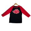 Naruto Shippuden Akatsuki Cloud Symbol Baseball Raglan Anime