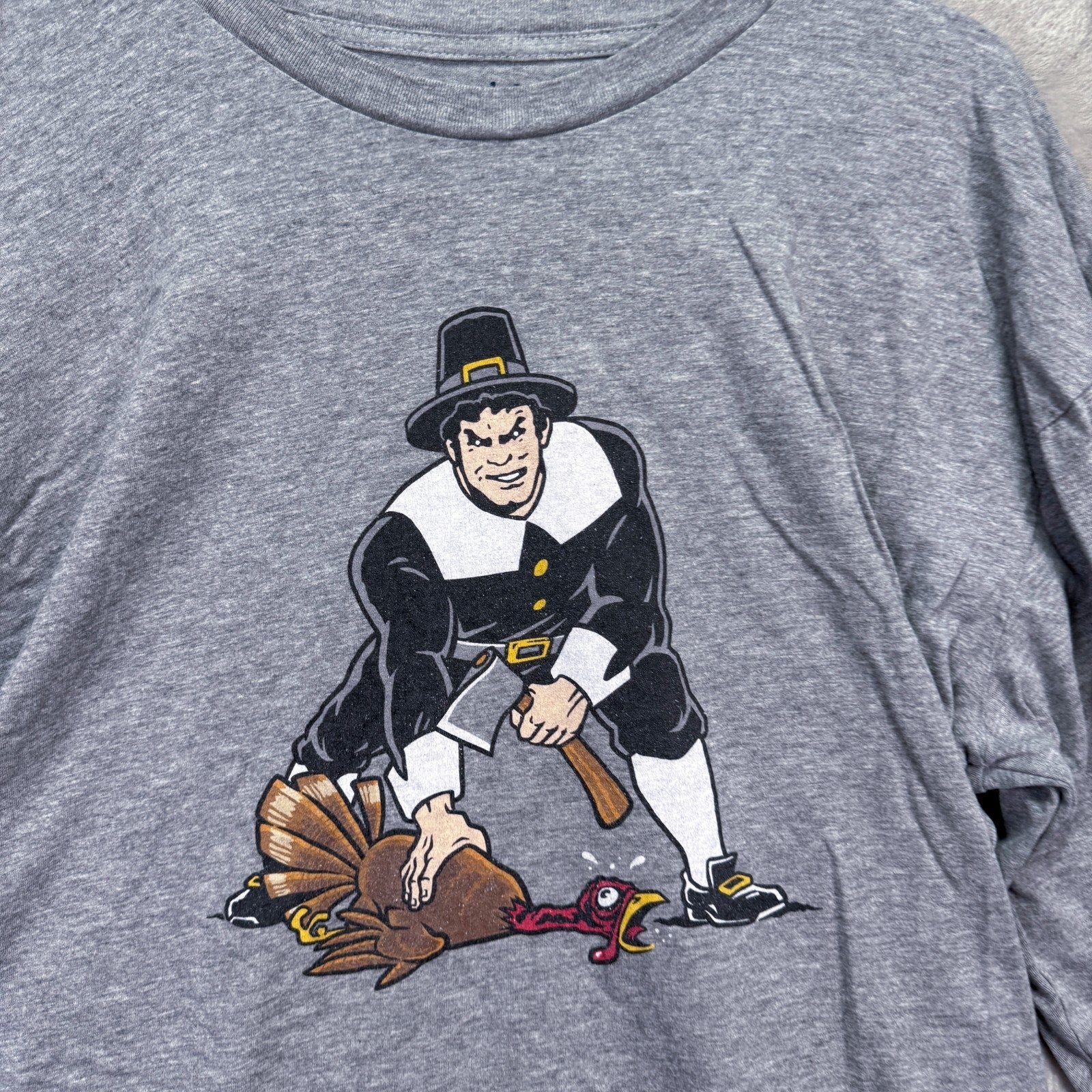 Happy Turkey Day Thanksgiving Pilgrim Turkey Football NFL NCAA