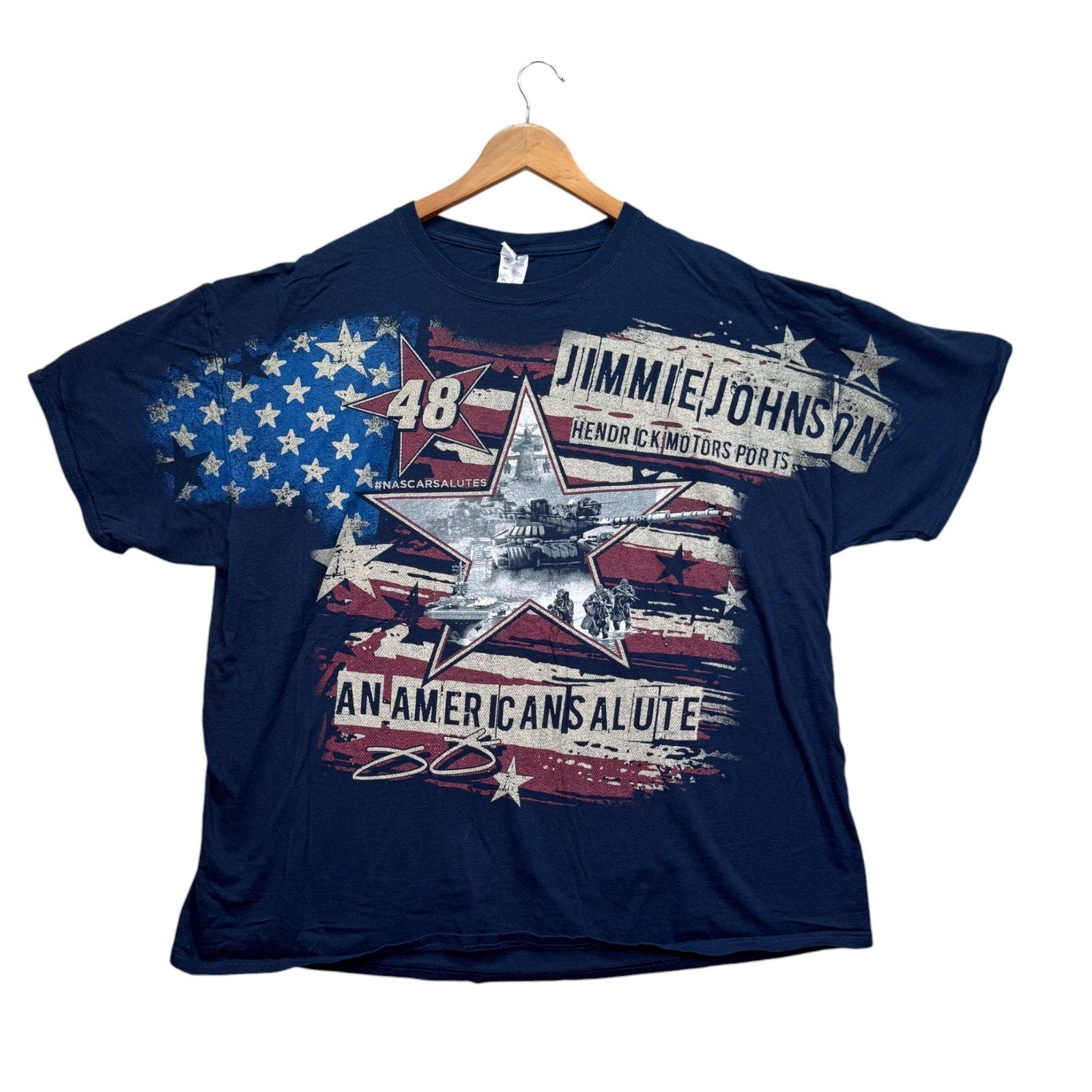 Jimmie Johnson #48 American Salute 2015 Nascar Race Car USA Flag