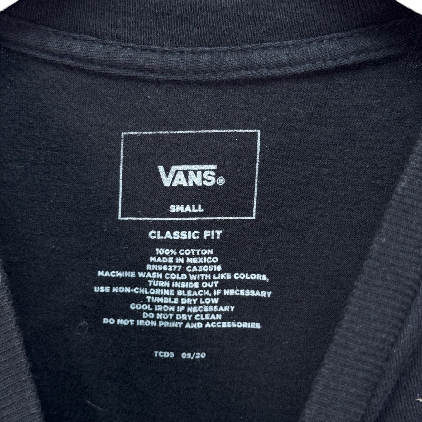 VANS Logo Last To Leave Since 1966 T Shirt RIP Skeleton Tee Mary Skate sz S