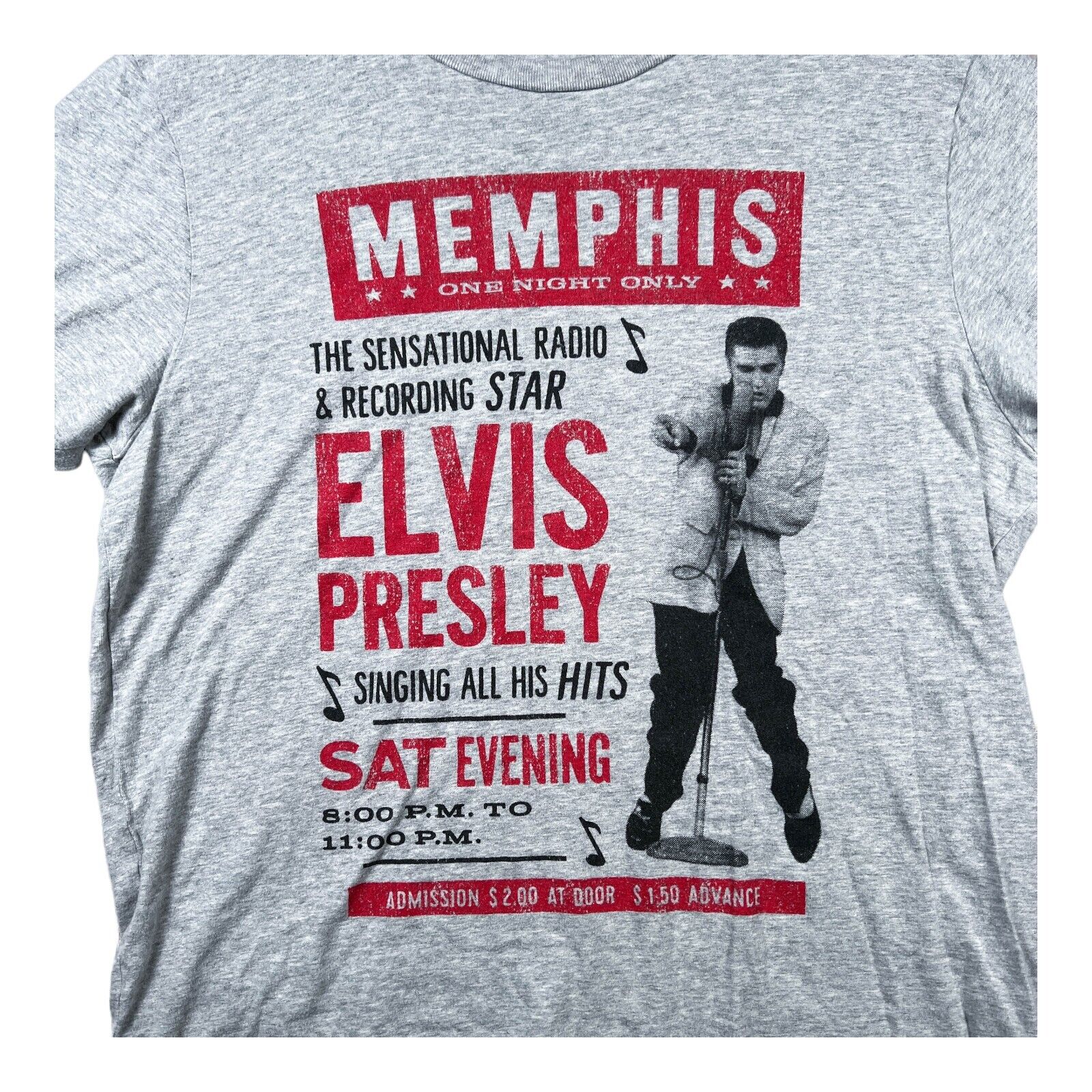 Aeropostale ELVIS PRESLEY Memphis Singing All His Hits Concert Oscars T-Shirt M
