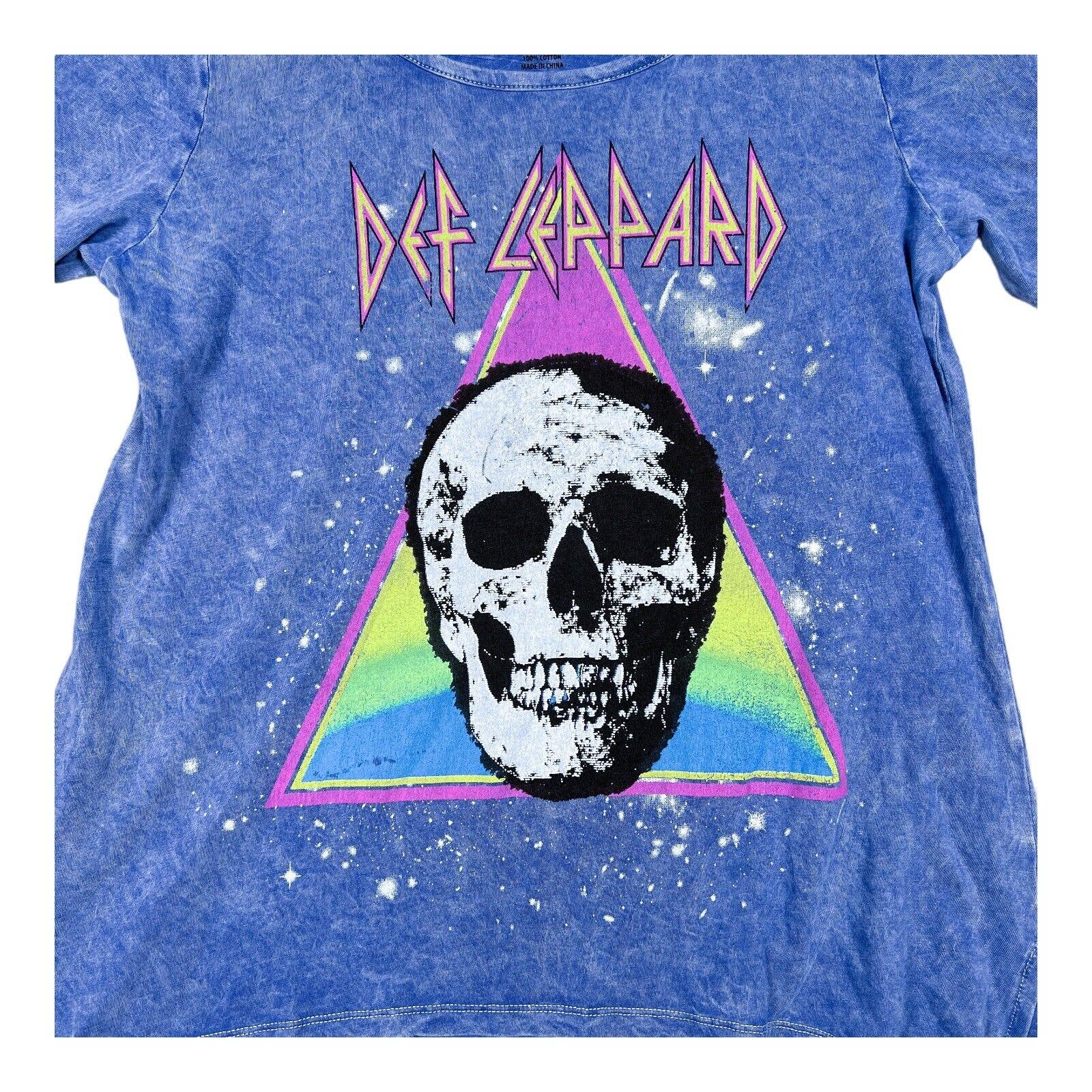 Def Leppard Skull Acid Wash