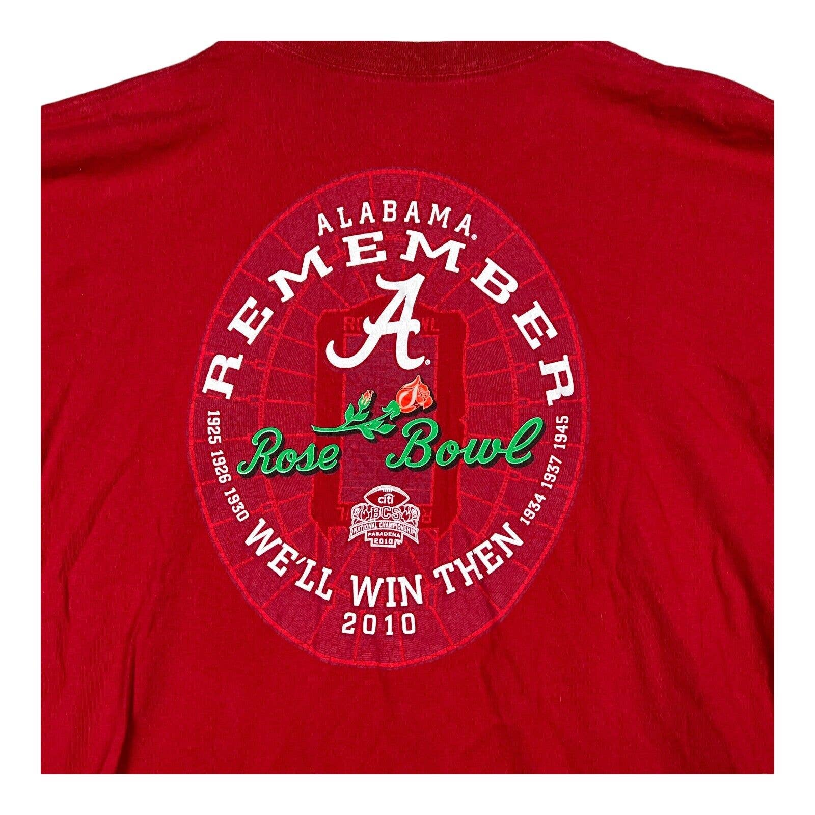 Nike Alabama Crimson Tide Football Fight On Men! Remember Rose Bowl 2010