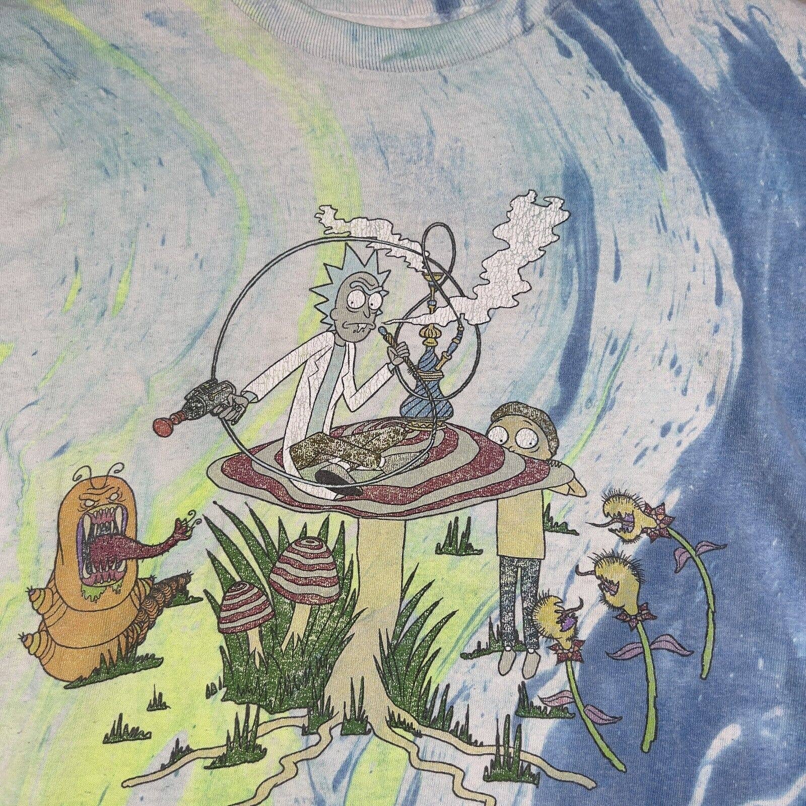 Rick & Morty Mushroom Trippy Smoking Catapillar