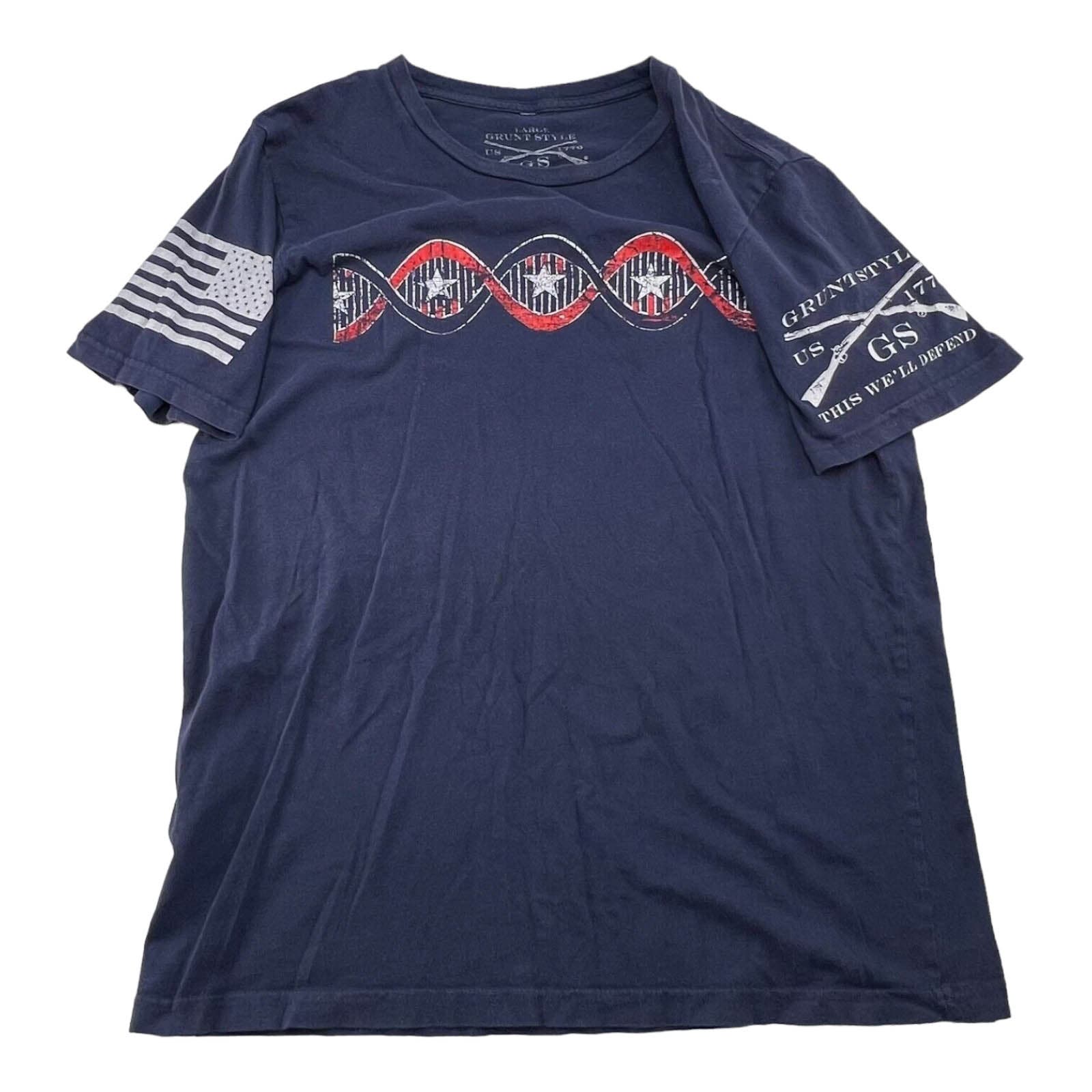 USA DNA Red White Blue Stars