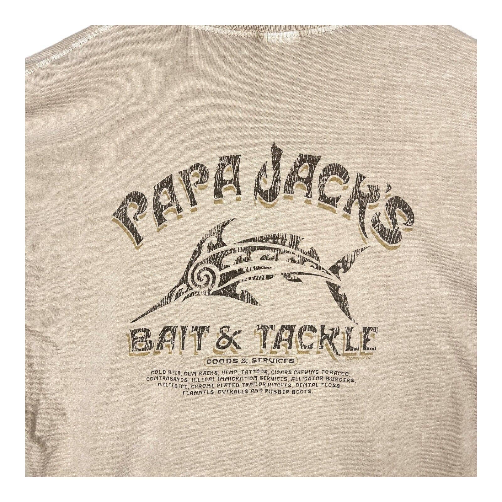 Men's Hawaii Kona Coffee Dyed Las Vegas Papa Jacks Bait & Tackle Fishing