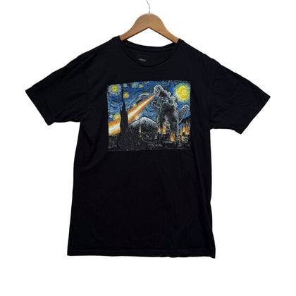 Godzilla Van Gogh Starry Night Shirt Movie Japan