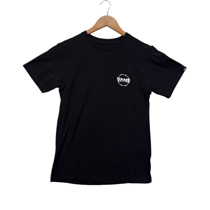 VANS Logo Last To Leave Since 1966 T Shirt RIP Skeleton Tee Mary Skate sz S