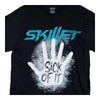 Skillet “Sick of It” T Shirt Christian Rock Alternative Hand Black Men's 2013 S