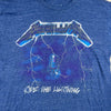 Bravado Metallica Ride The Lightning 90s Rock Men's T-Shirt Heather Blue M